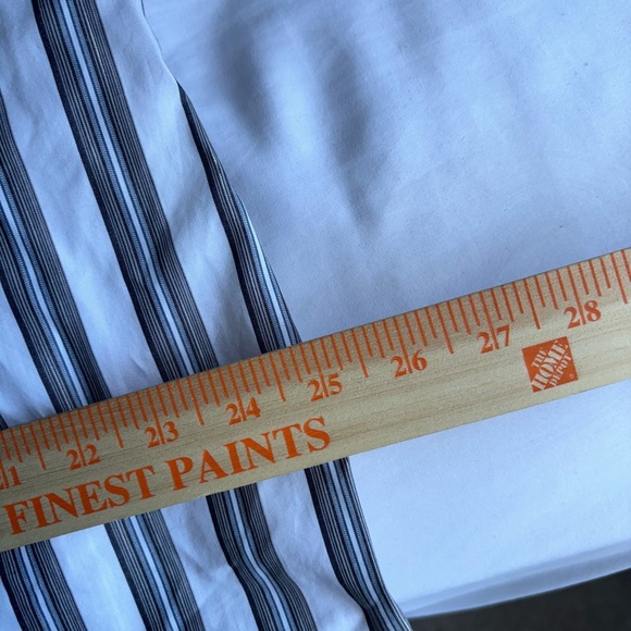 Crazy Horse Size XL Striped Silver & White Shiny Dress Shirt Button Down NWOT - Picture 13 of 16